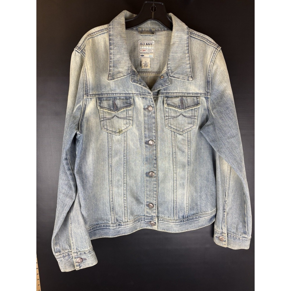 OLD NAVY Womens Jean Jacket Size‎ XL One stain on right pocket